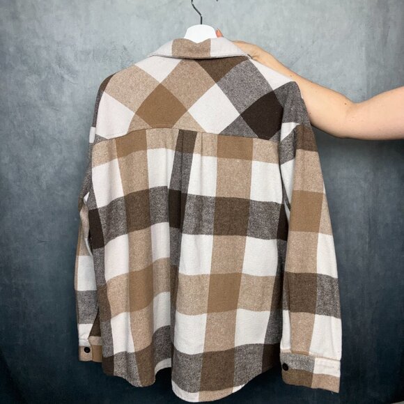 Automet Brown Fall Flannel Size Large - Picture 3 of 6